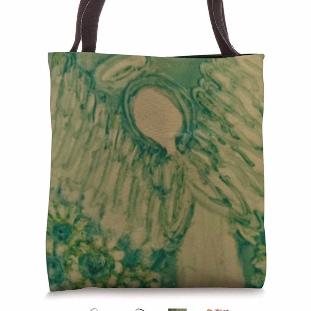 Angel tote print of original painting bag